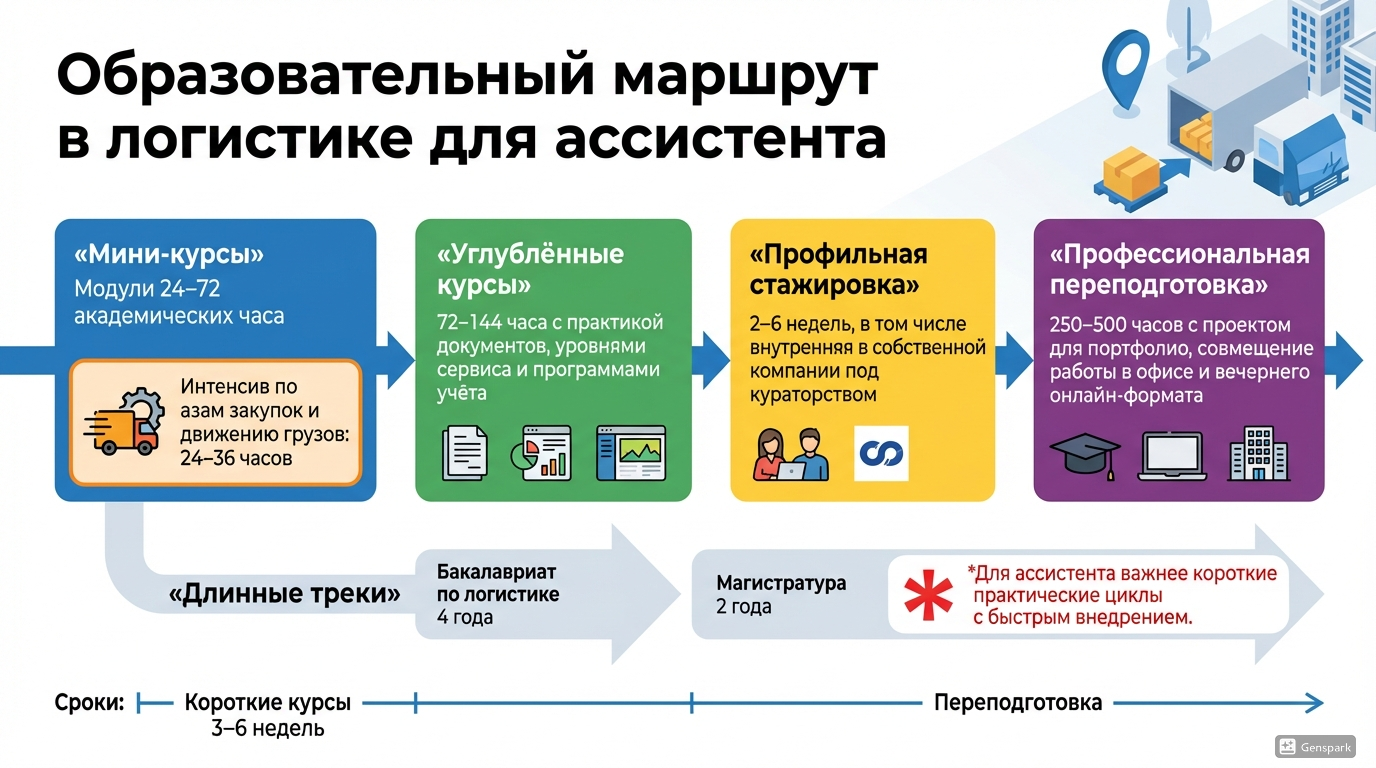 Образовательный маршрут в логистике для ассистента